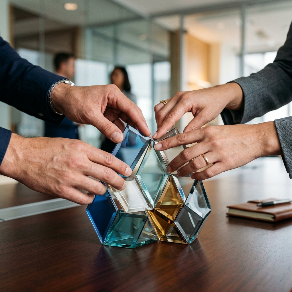 Sinergia y conexión de ideas en equipo